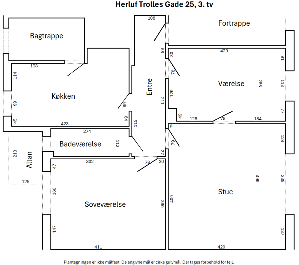 HT25, 3.tv - plantegning